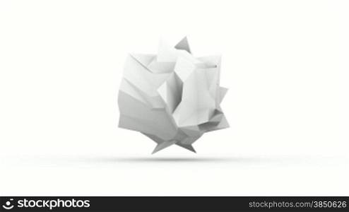 White crumpled paper dance, Alpha included
