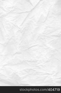 White crumpled paper texture background. Vintage wallpaper. Crumpled paper texture background