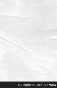 White crumpled paper texture background. Vintage wallpaper. Crumpled paper texture background