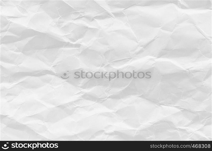 White crumpled recycled paper texture background for business communication and education concept design.