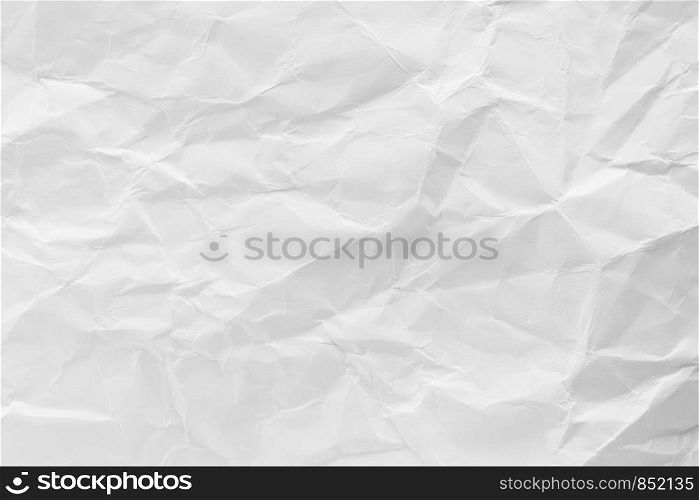 White crumpled recycled paper texture background for business communication and education design.
