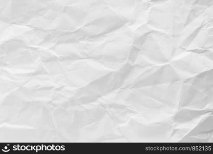 White crumpled recycled paper texture background for business communication and education design.