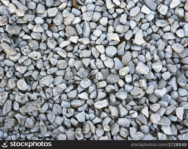 White crushed stone surface background texture