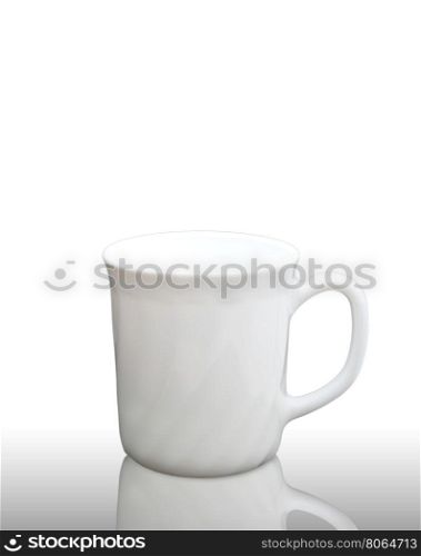 white cup isolated