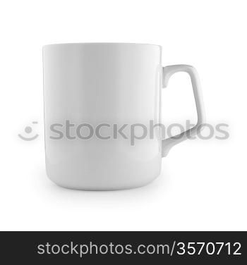 white cup isolated on a white background