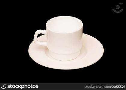 White cup isolated on the white background