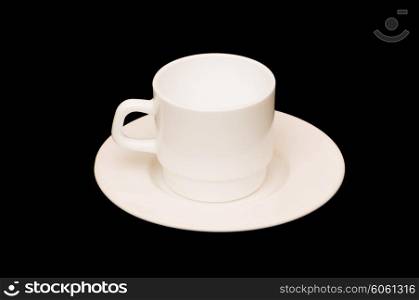White cup isolated on the white background