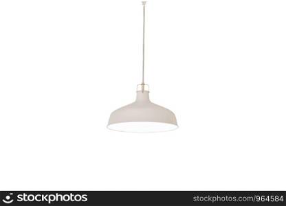 White decorative lamp, energy-saving led lighting technology that separates the white background