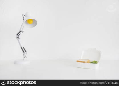 white desk lamp lunch box