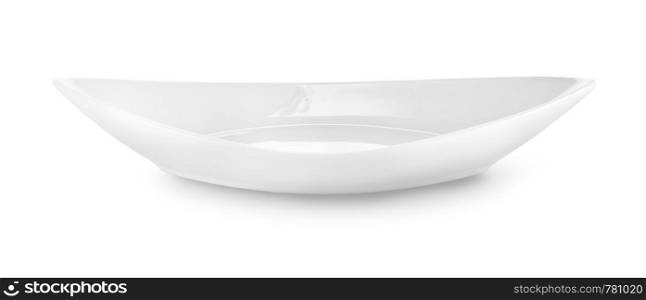 White dish isolated on a white background. White dish isolated