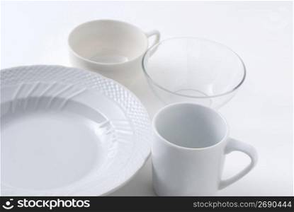 White dishes