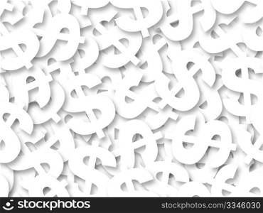 White dollar sign seamless background - texture pattern for continuous replicate. See more seamless backgrounds in my portfolio.