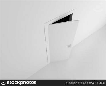 white door into darkness