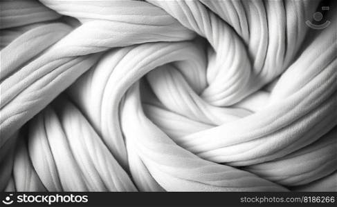 White fabric cloth texture for background, crumpled cotton. Generative AI.. White fabric cloth texture for background, crumpled cotton. Generative AI