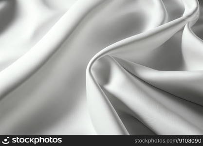 White Fabric Texture Textile Drapery Background, Abstract Colseup Backdrop. Generative AI. White Fabric Texture Textile Drapery Background, Abstract Colseup. Generative AI