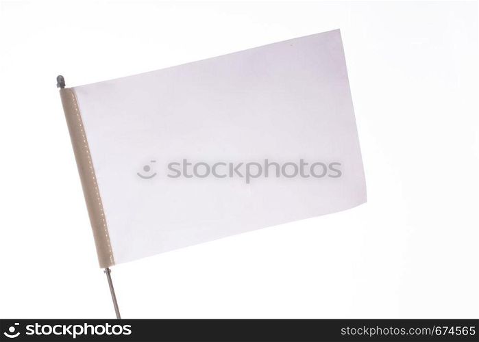 White flag on a white background in the display