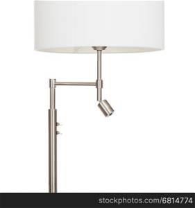 White floor lamp, isolated on white background