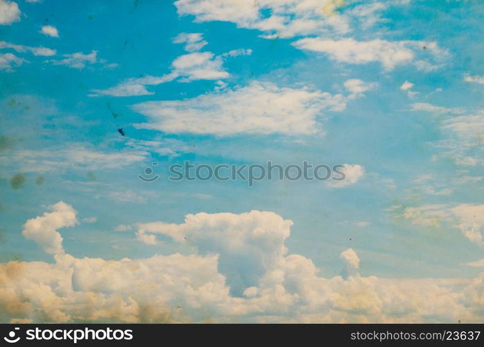 white fluffy clouds in the blue sky