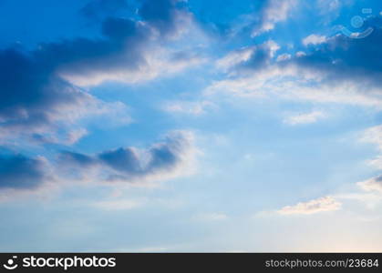 white fluffy clouds in the blue sky