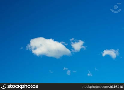 white fluffy clouds in the blue sky