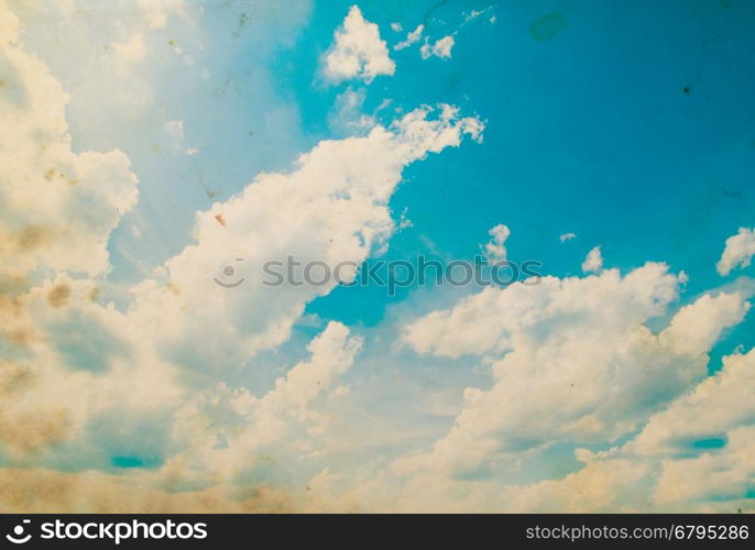 white fluffy clouds in the blue sky