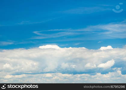 white fluffy clouds in the blue sky