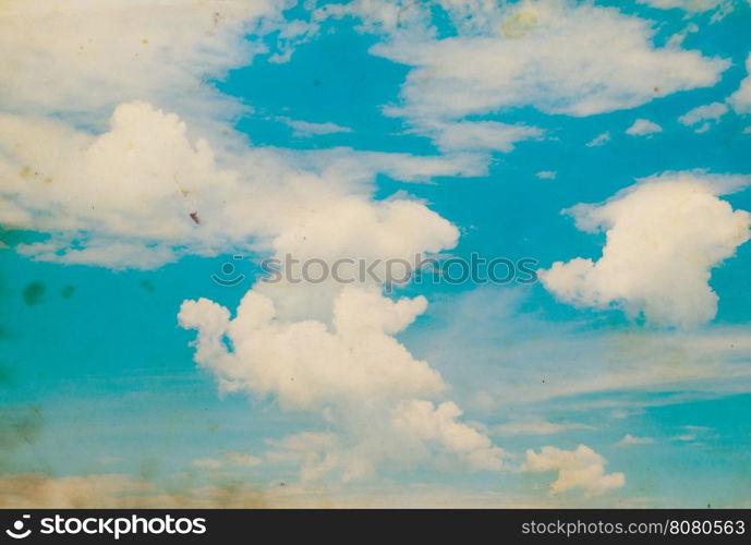 white fluffy clouds in the blue sky