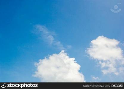 White Fluffy Clouds In The Blue Sky, For Background