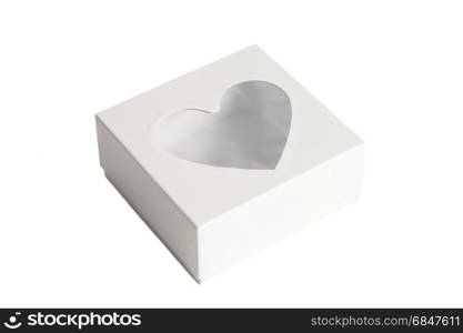 white gift paper box isolated on white background