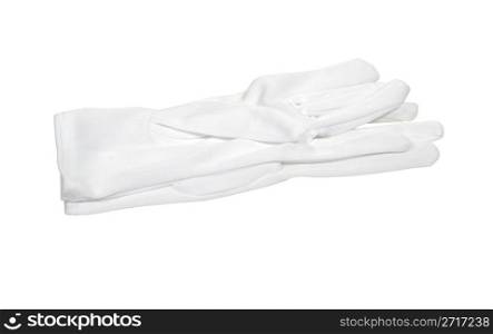 White gloves worn for protection or fashion statement - path included