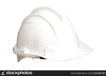 White helmet isolated on a over white background