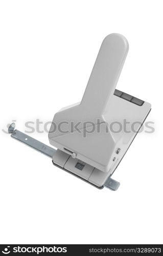 White hole puncher isolated on white background.