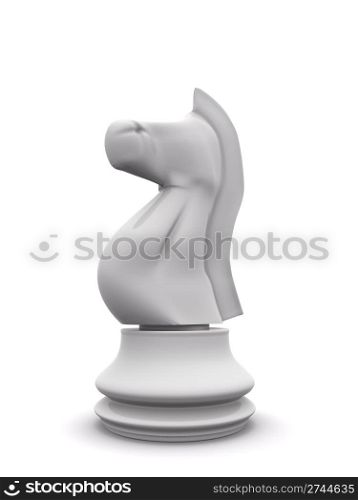 white horse. 3d chess game