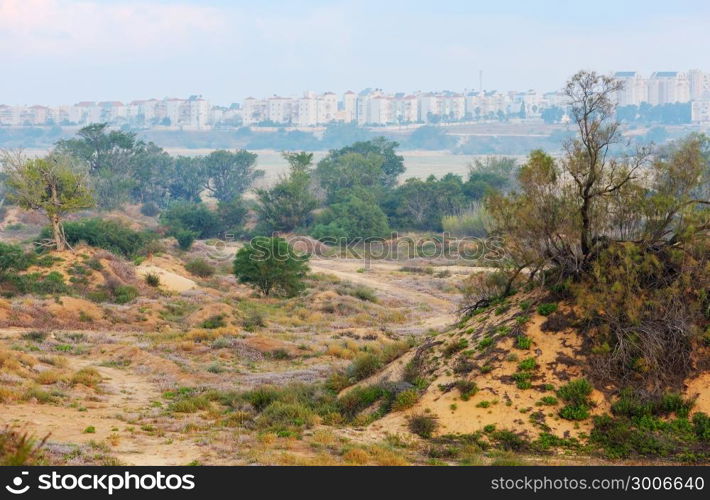 White houses of Ashkelon early in the morning