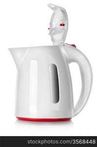 White kettle isolated on a white background
