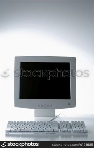 White Keyboard and Monitor