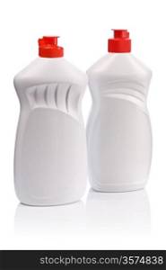 white kitchen bottles of gel