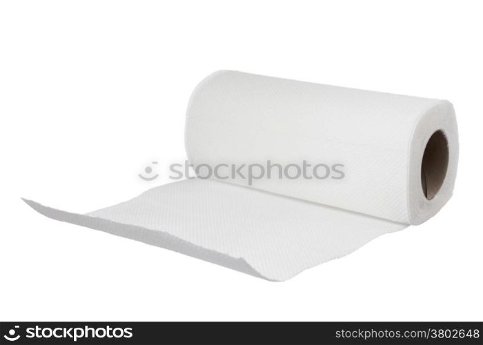 White kitchen paper isolated on white background