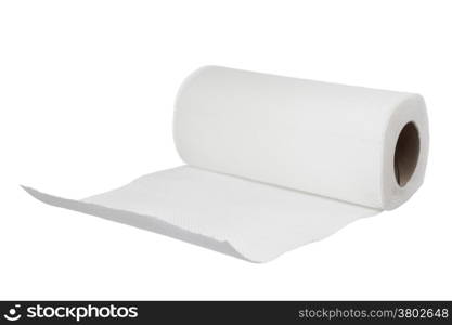 White kitchen paper isolated on white background