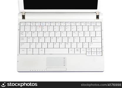White Laptop isolated on a white background