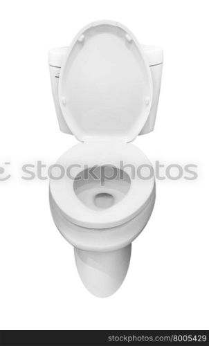 White lavatory pan isolated over the white background