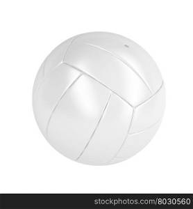 White leather volleyball ball isolated on white background
