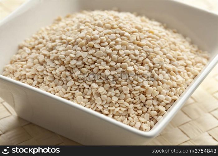 White lentils in a bowl