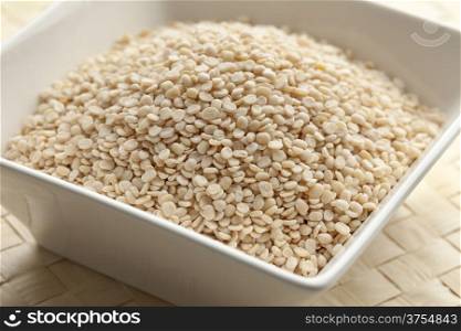White lentils in a bowl