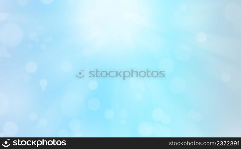 White light and bokeh on blue background illustration