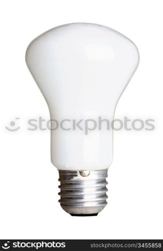 White light bulb isolated on white background