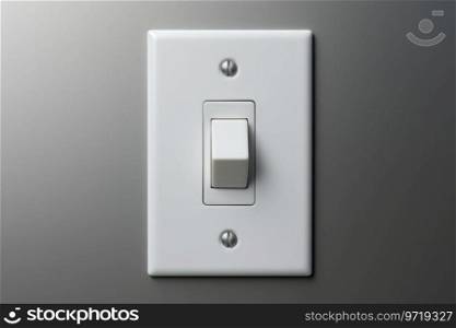 White light switch on a wall.