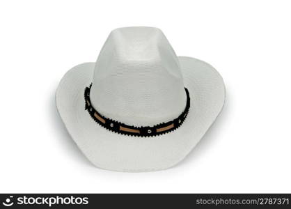 White lined hat isolated