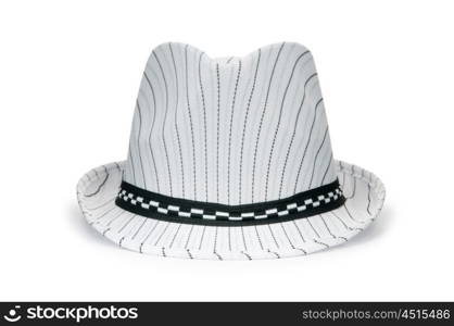 White lined hat isolated