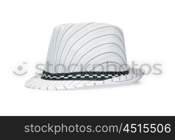 White lined hat isolated